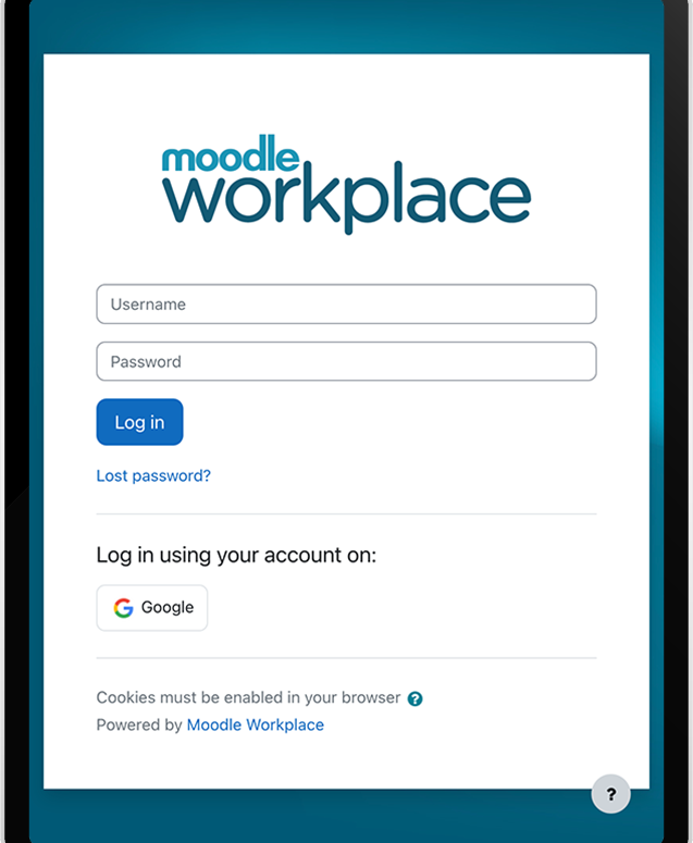 login-tablet-moodle-workplace